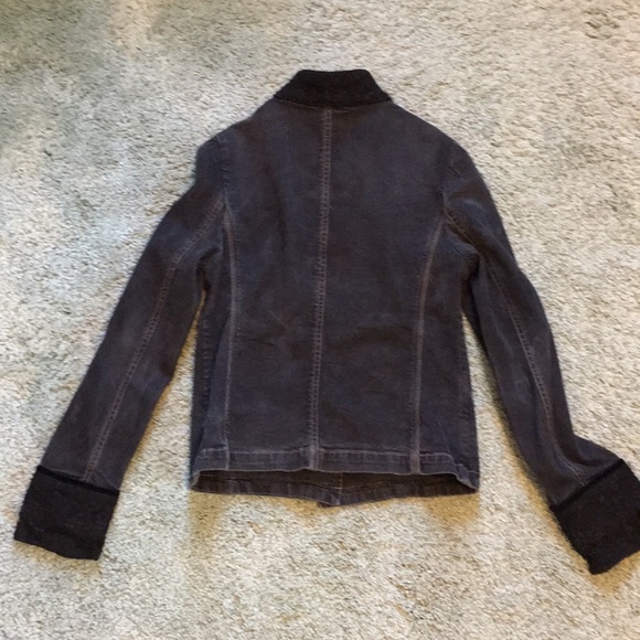 Express Black Jean Jacket With Lace Trim, 5/6 - Picture 8 of 10